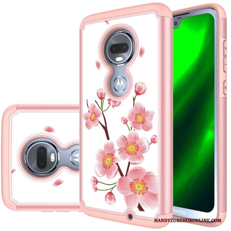 Custodia Moto G7 Pelle Robotica Porpora, Cover Moto G7 Colore Anti-caduta