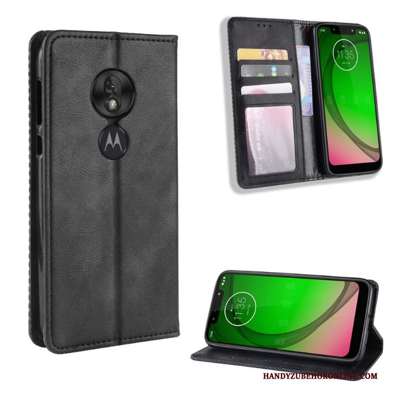 Custodia Moto G7 Play Protezione Anti-cadutatelefono, Cover Moto G7 Play Pelle Carta Tendenza