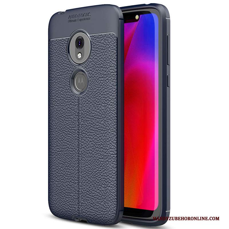 Custodia Moto G7 Play Protezione Telefono Tutto Incluso, Cover Moto G7 Play Pelle Modello Nero