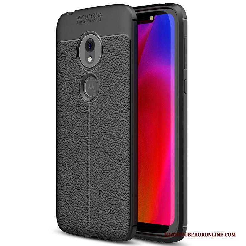 Custodia Moto G7 Play Protezione Telefono Tutto Incluso, Cover Moto G7 Play Pelle Modello Nero