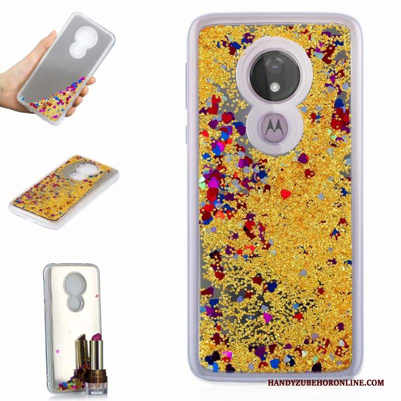 Custodia Moto G7 Play Silicone Sabbie Mobili Giallo, Cover Moto G7 Play Protezione Morbidotelefono