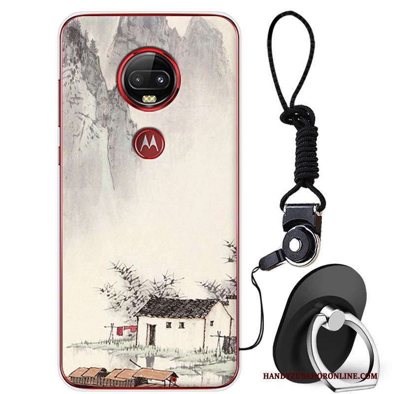 Custodia Moto G7 Plus Protezione Morbido Blu, Cover Moto G7 Plus Cartone Animato Anti-cadutatelefono