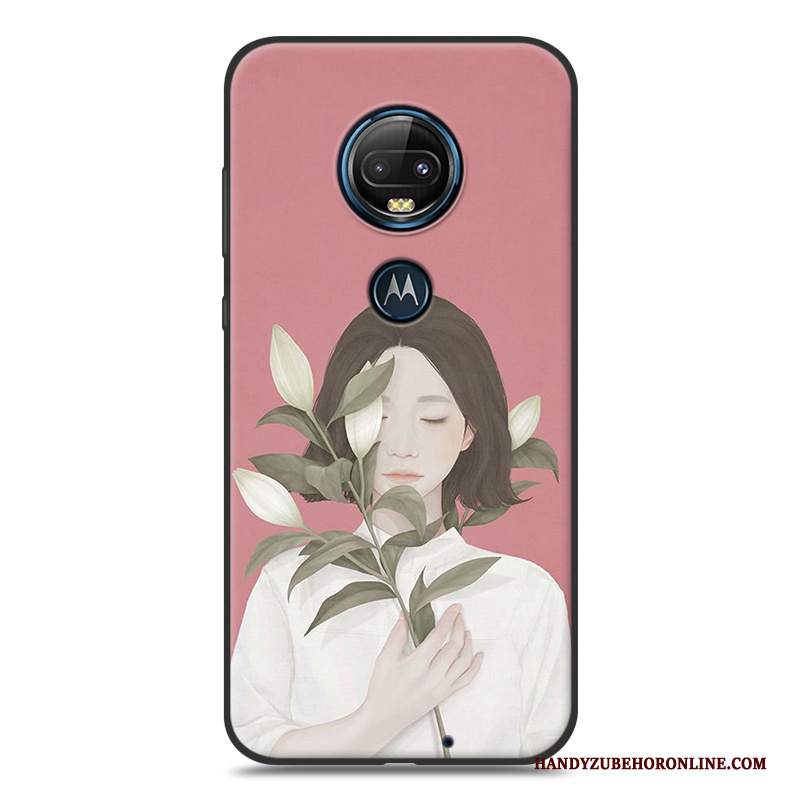 Custodia Moto G7 Plus Silicone Telefono Ornamenti Appesi, Cover Moto G7 Plus Fresco Piccola