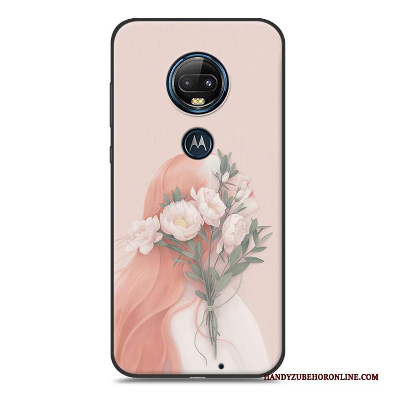 Custodia Moto G7 Plus Silicone Telefono Ornamenti Appesi, Cover Moto G7 Plus Fresco Piccola