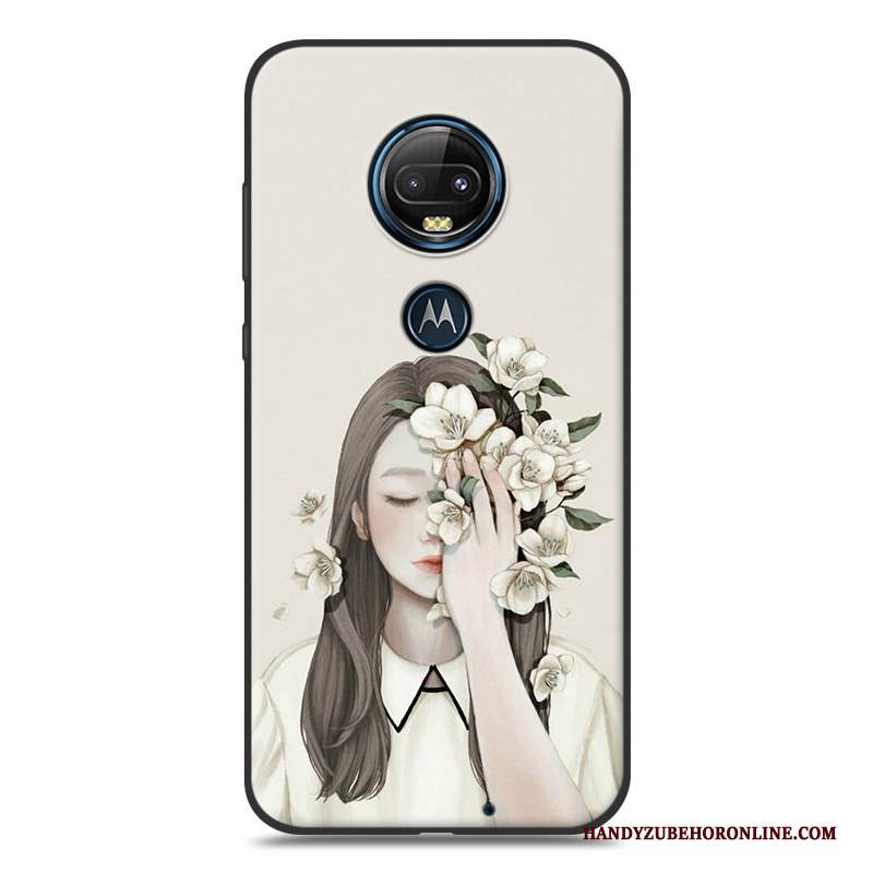 Custodia Moto G7 Plus Silicone Telefono Ornamenti Appesi, Cover Moto G7 Plus Fresco Piccola