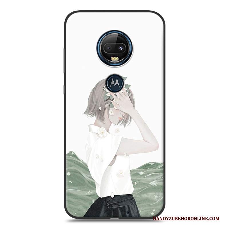 Custodia Moto G7 Plus Silicone Telefono Ornamenti Appesi, Cover Moto G7 Plus Fresco Piccola