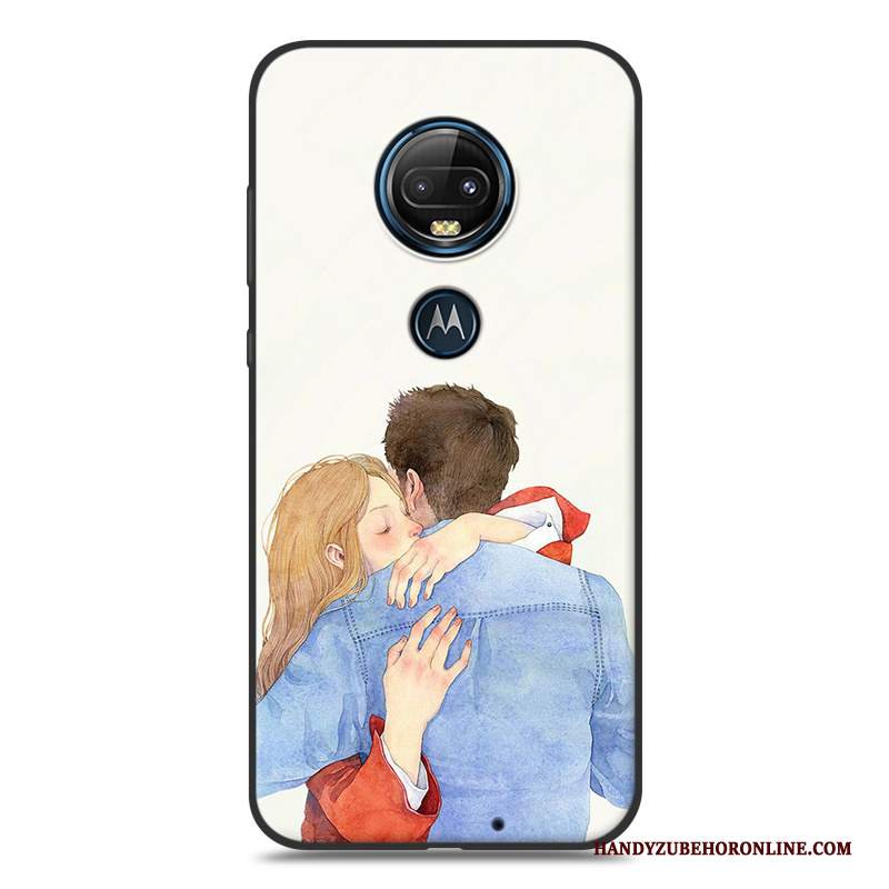 Custodia Moto G7 Plus Silicone Telefono Ornamenti Appesi, Cover Moto G7 Plus Fresco Piccola