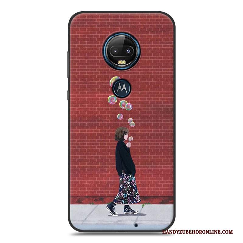 Custodia Moto G7 Plus Silicone Telefono Ornamenti Appesi, Cover Moto G7 Plus Fresco Piccola