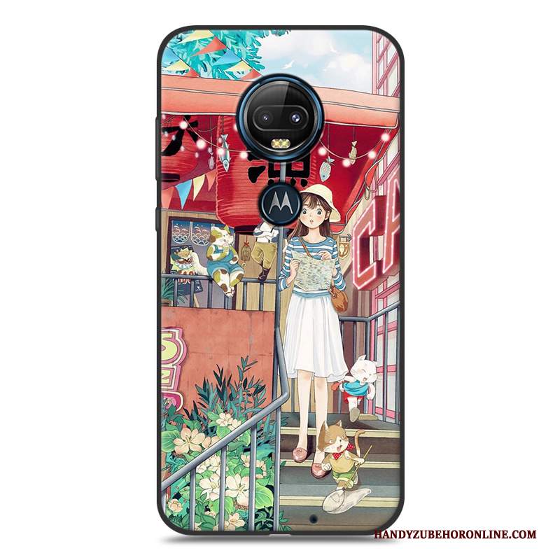 Custodia Moto G7 Plus Silicone Telefono Ornamenti Appesi, Cover Moto G7 Plus Fresco Piccola