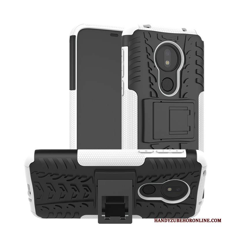 Custodia Moto G7 Power Creativo Anti-caduta Bianco, Cover Moto G7 Power Protezione Supporto Modello