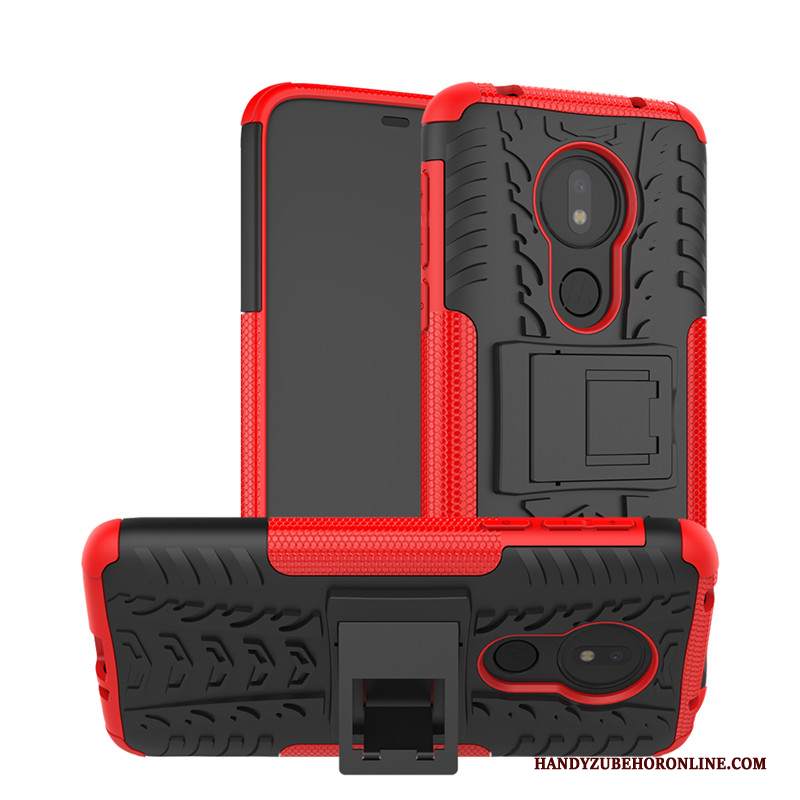 Custodia Moto G7 Power Creativo Anti-caduta Bianco, Cover Moto G7 Power Protezione Supporto Modello