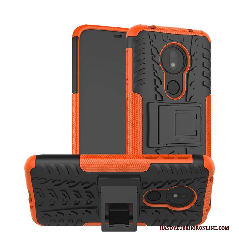 Custodia Moto G7 Power Creativo Anti-caduta Bianco, Cover Moto G7 Power Protezione Supporto Modello