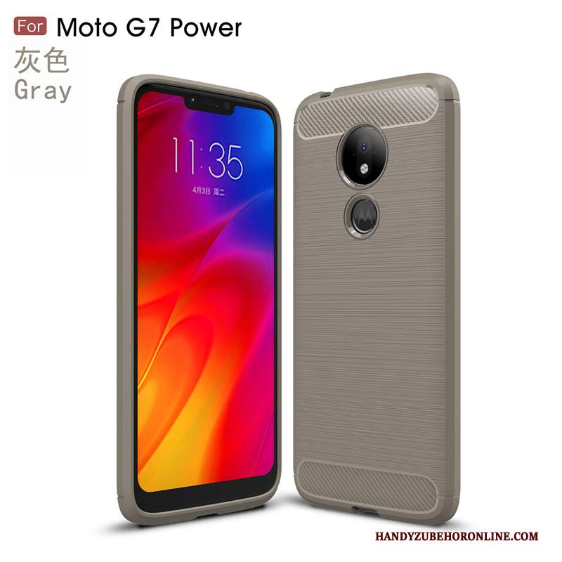 Custodia Moto G7 Power Silicone Anti-caduta Seta, Cover Moto G7 Power Protezione Tendenzatelefono