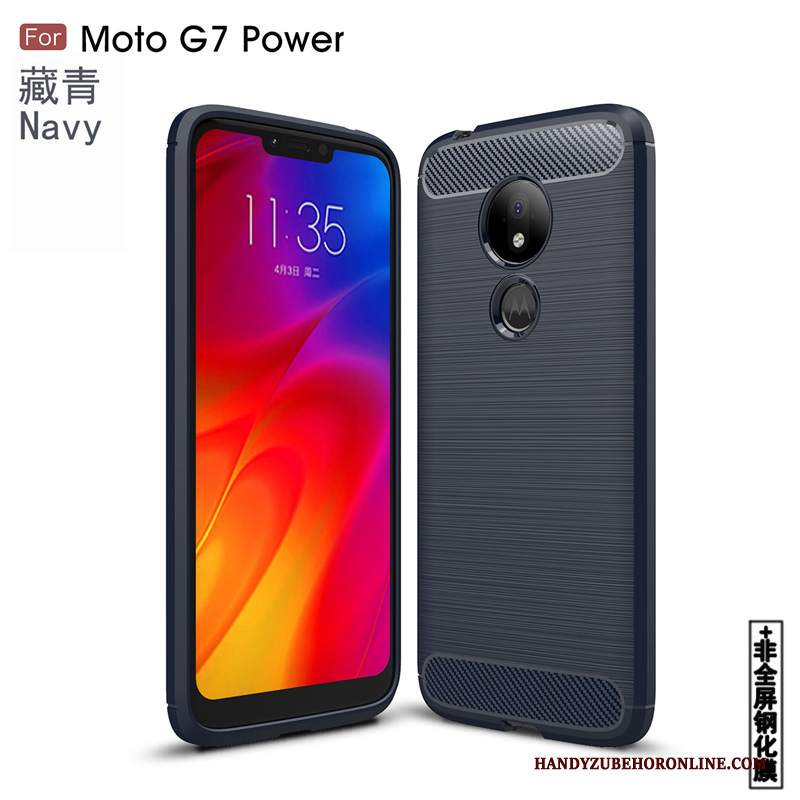 Custodia Moto G7 Power Silicone Anti-caduta Seta, Cover Moto G7 Power Protezione Tendenzatelefono