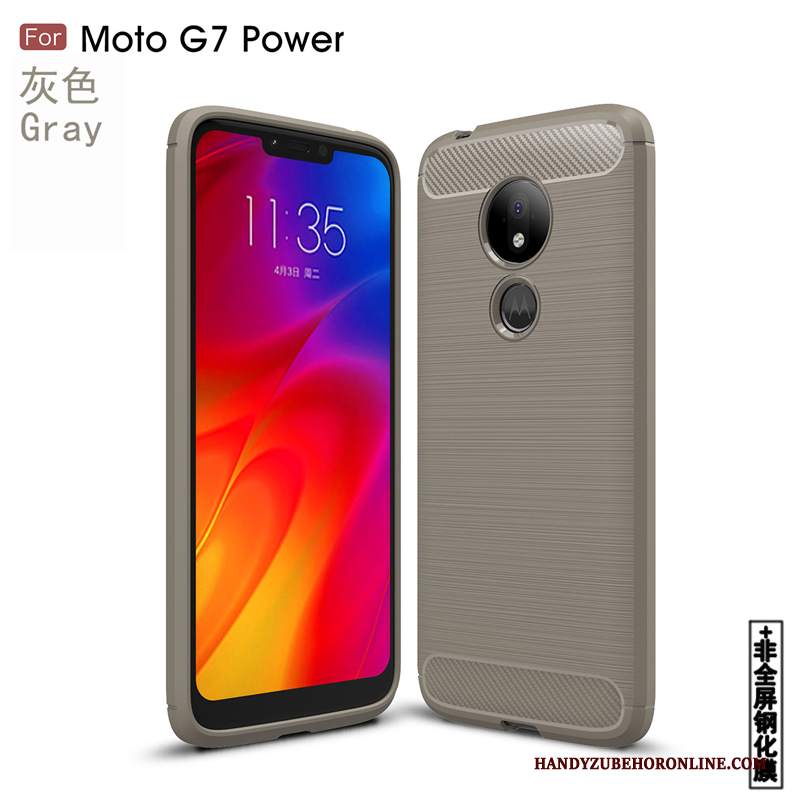 Custodia Moto G7 Power Silicone Anti-caduta Seta, Cover Moto G7 Power Protezione Tendenzatelefono