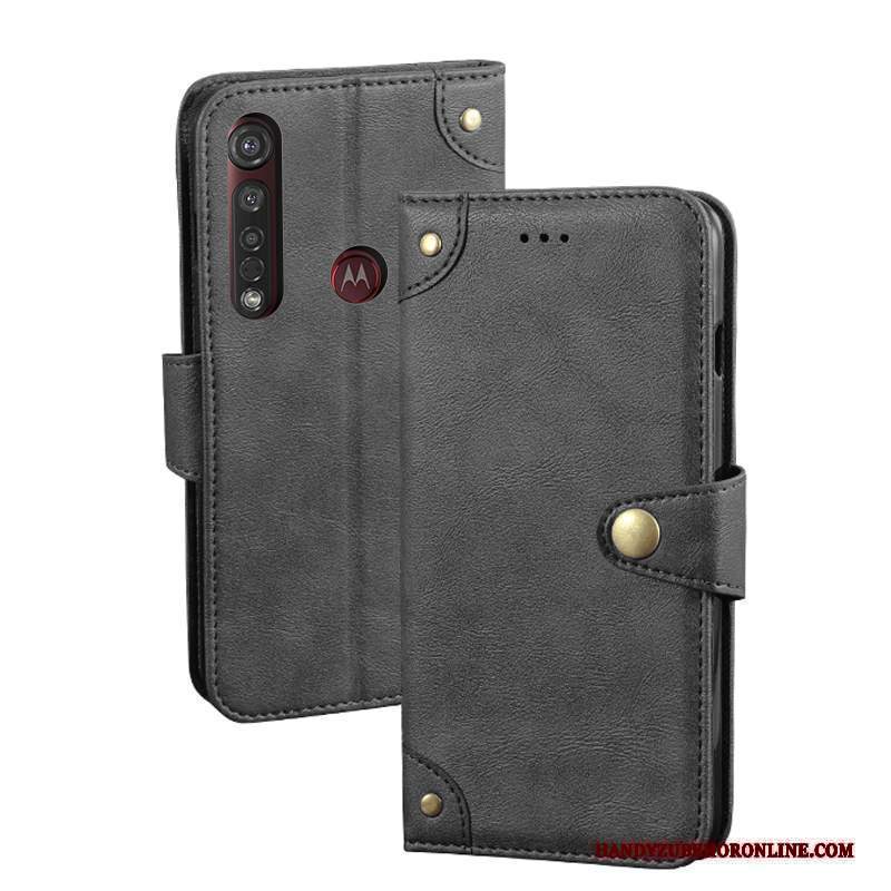 Custodia Moto G8 Plus Folio Telefono Nero, Cover Moto G8 Plus Creativo Carta