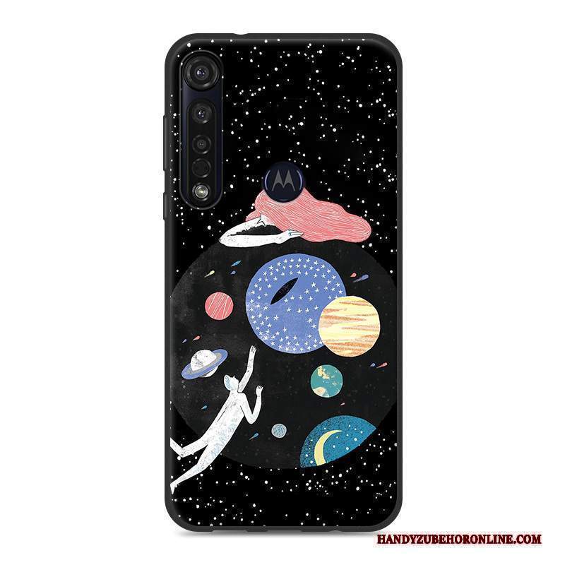 Custodia Moto G8 Plus Morbido Piccola, Cover Moto G8 Plus Nerotelefono