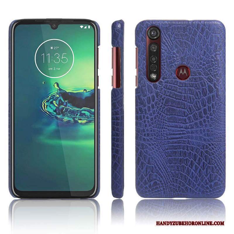 Custodia Moto G8 Plus Pelle Macchiati Sottile, Cover Moto G8 Plus Protezione Telefono Qualità