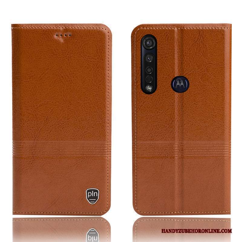 Custodia Moto G8 Plus Protezione Anti-caduta Rosso, Cover Moto G8 Plus Pelle Tutto Inclusotelefono