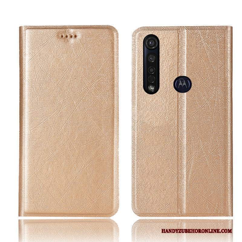 Custodia Moto G8 Plus Protezione Anti-cadutatelefono, Cover Moto G8 Plus Pelle Oro Tutto Incluso