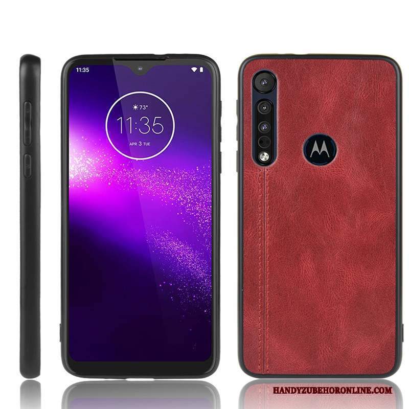 Custodia Moto G8 Plus Protezione Leggere Rosso, Cover Moto G8 Plus Telefono Anti-caduta