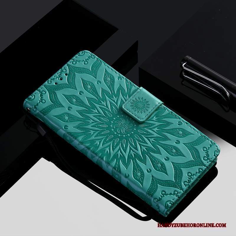 Custodia Moto G8 Plus Protezione Telefono Semplici, Cover Moto G8 Plus Folio Morbido Verde