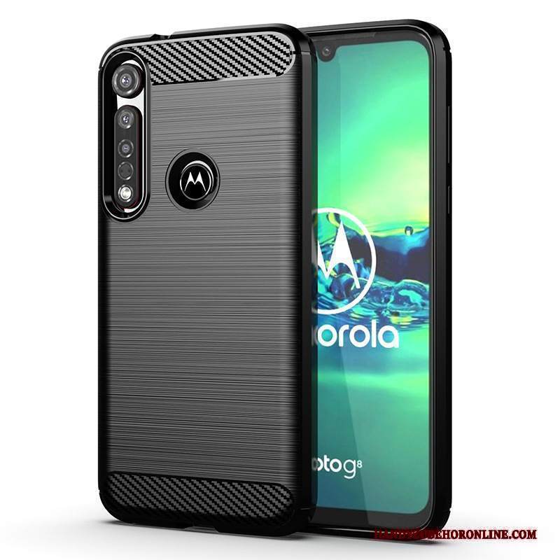 Custodia Moto G8 Plus Silicone Semplici Seta, Cover Moto G8 Plus Protezione Modellotelefono