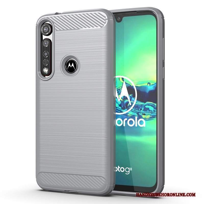 Custodia Moto G8 Plus Silicone Semplici Seta, Cover Moto G8 Plus Protezione Modellotelefono