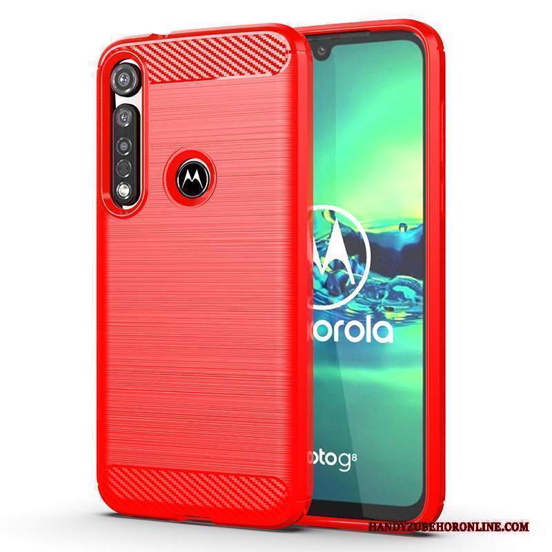 Custodia Moto G8 Plus Silicone Semplici Seta, Cover Moto G8 Plus Protezione Modellotelefono