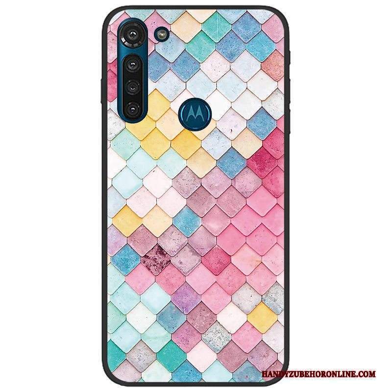 Custodia Moto G8 Power Colore Telefono Rosa, Cover Moto G8 Power Panno Morbido