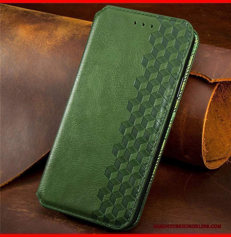 Custodia Moto G8 Power Lite Goffratura A Quadri Verde, Cover Moto G8 Power Lite Protezione Telefono Ornamenti Appesi