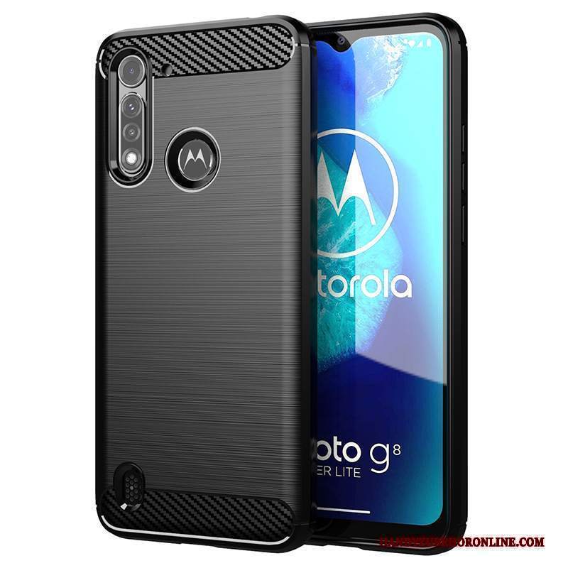 Custodia Moto G8 Power Lite Morbido Sottili, Cover Moto G8 Power Lite Nerotelefono