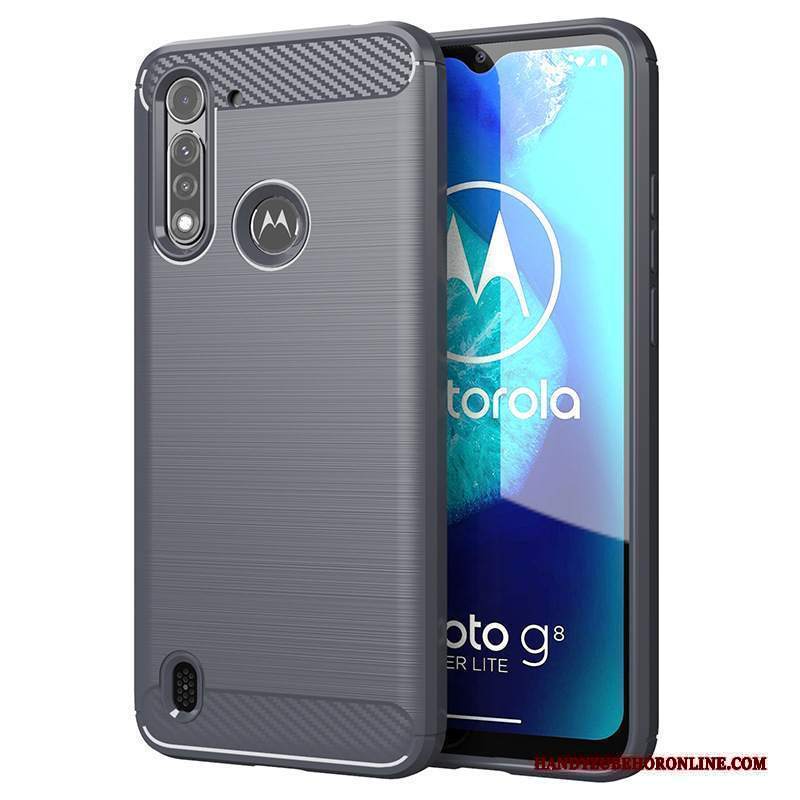 Custodia Moto G8 Power Lite Morbido Sottili, Cover Moto G8 Power Lite Nerotelefono