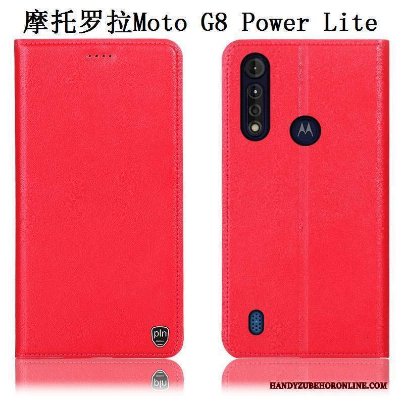 Custodia Moto G8 Power Lite Protezione Anti-caduta Modello, Cover Moto G8 Power Lite Pelle Telefono Giallo