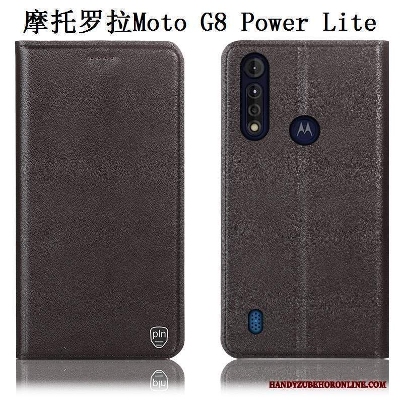 Custodia Moto G8 Power Lite Protezione Anti-caduta Modello, Cover Moto G8 Power Lite Pelle Telefono Giallo