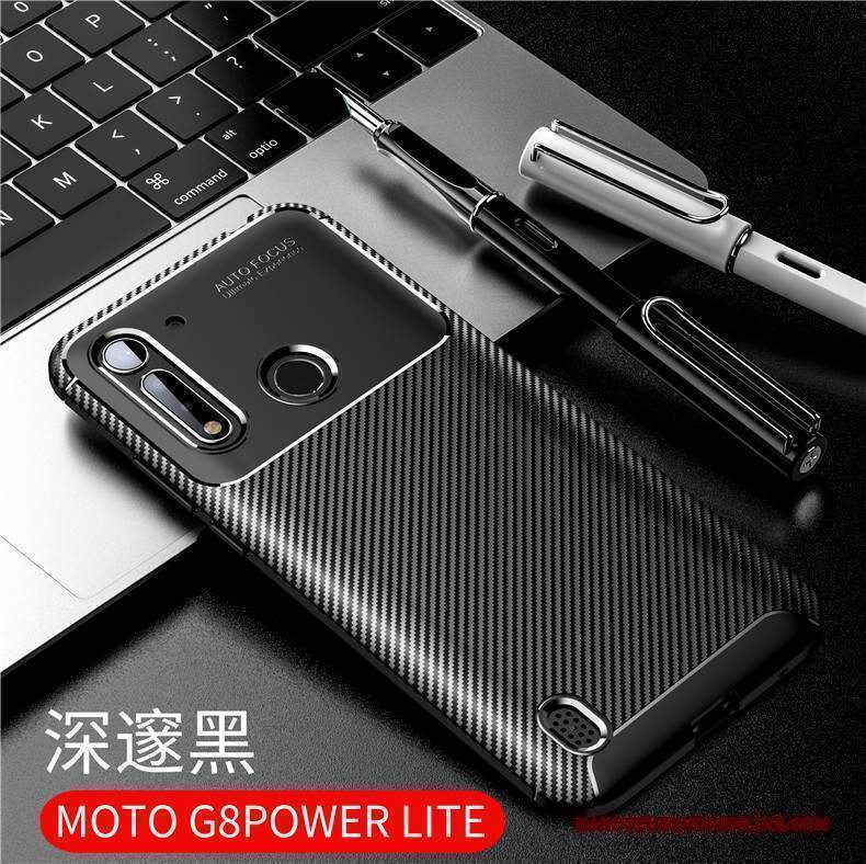 Custodia Moto G8 Power Lite Silicone Telefono Blu, Cover Moto G8 Power Lite Protezione Marchio Di Tendenza Tutto Incluso