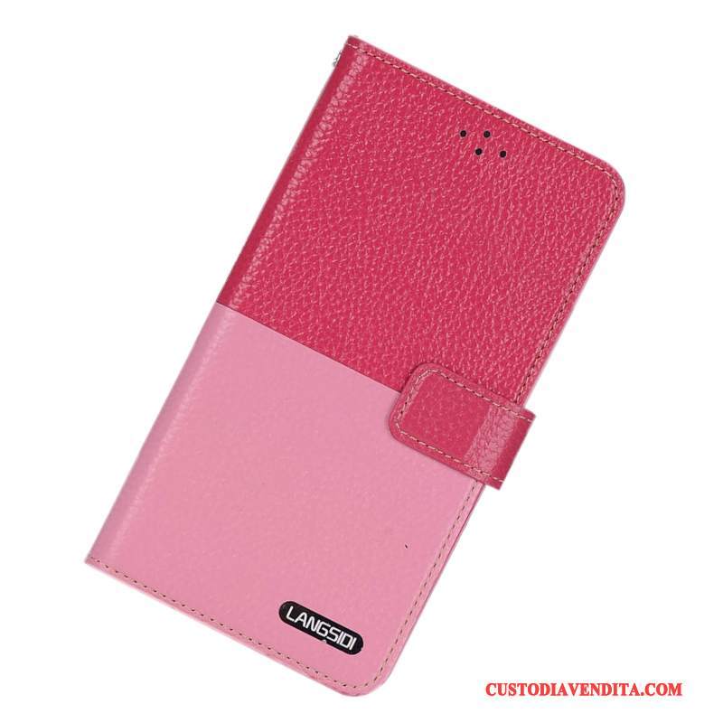 Custodia Moto Nexus 6 Pelle Anti-caduta Marrone, Cover Moto Nexus 6 Silicone Telefono Rosa