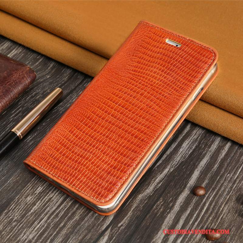 Custodia Moto X Folio Difficile Affari, Cover Moto X Pelle Arancionetelefono