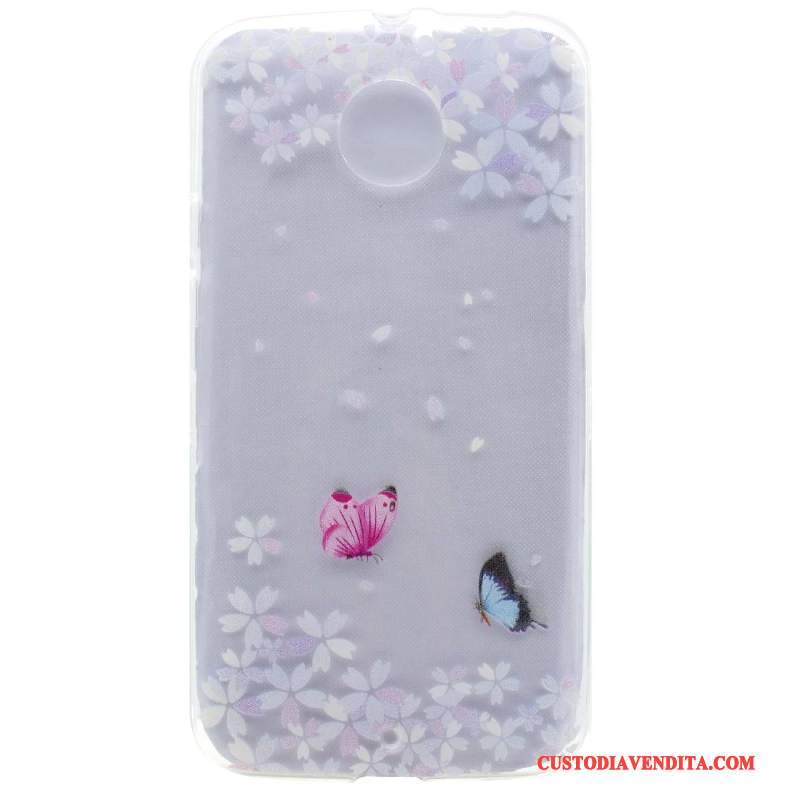 Custodia Moto X Silicone Trasparente Morbido, Cover Moto X Telefono Rosa