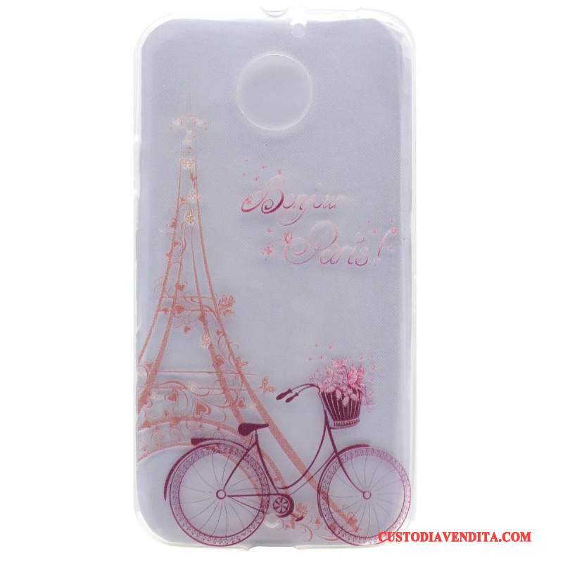 Custodia Moto X Silicone Trasparente Morbido, Cover Moto X Telefono Rosa