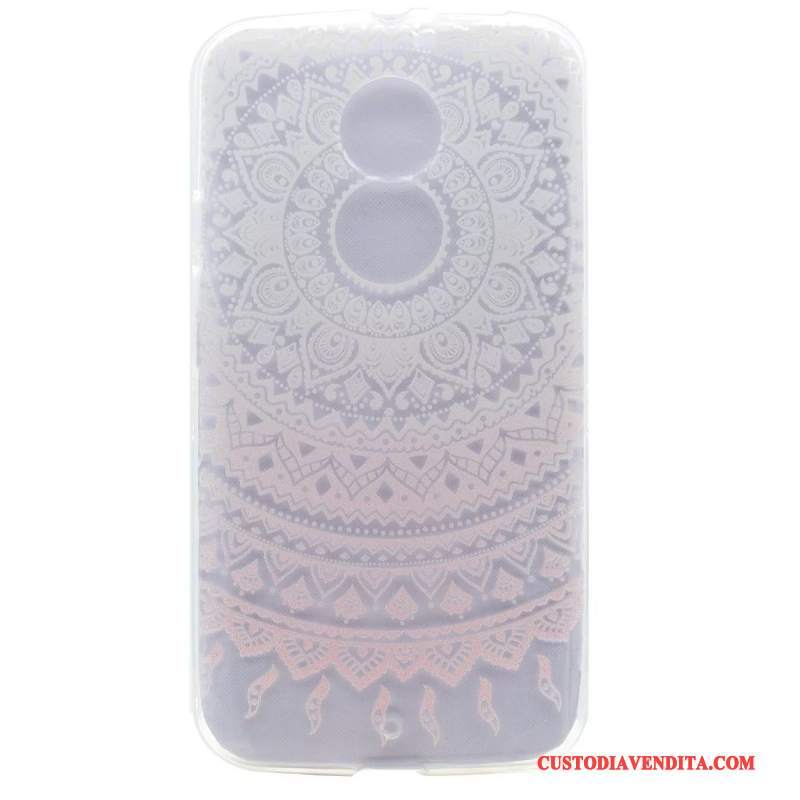 Custodia Moto X Silicone Trasparente Morbido, Cover Moto X Telefono Rosa