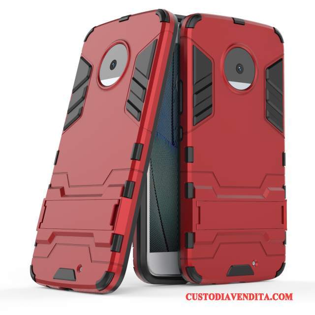 Custodia Moto X4 Protezione Di Personalità Supporto, Cover Moto X4 Armatura Rosso