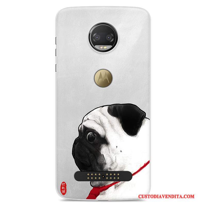 Custodia Moto Z 2018 Colore Anti-caduta Giallo, Cover Moto Z 2018 Protezione Amanti Morbido