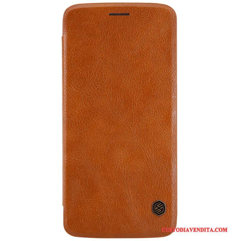 Custodia Moto Z Pelle Oro Chiaro, Cover Moto Z Folio Telefono