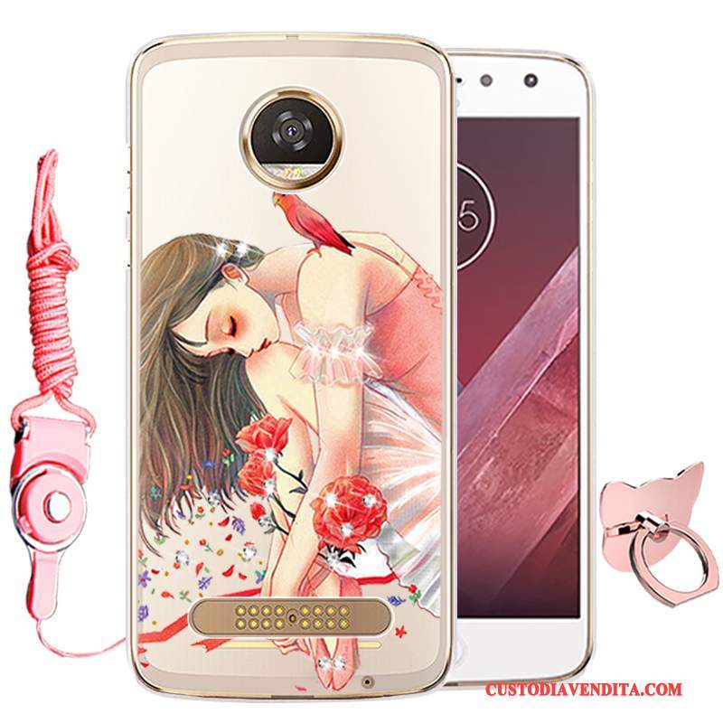 Custodia Moto Z Play Cartone Animato Tutto Inclusotelefono, Cover Moto Z Play Silicone Blu Anti-caduta