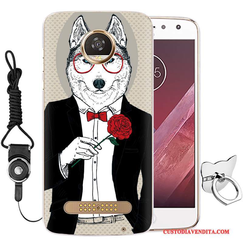 Custodia Moto Z Play Cartone Animato Tutto Inclusotelefono, Cover Moto Z Play Silicone Blu Anti-caduta