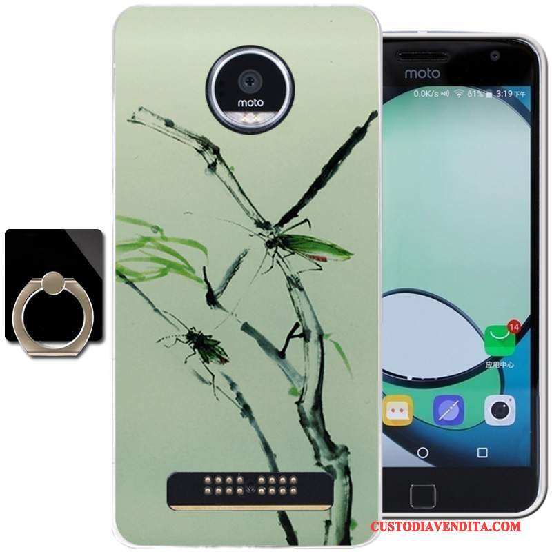 Custodia Moto Z Play Silicone Vento Verde, Cover Moto Z Play Protezione Inchiostrotelefono