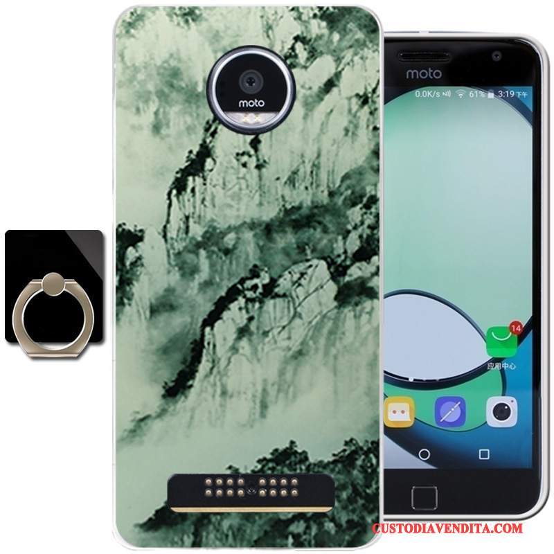 Custodia Moto Z Play Silicone Vento Verde, Cover Moto Z Play Protezione Inchiostrotelefono