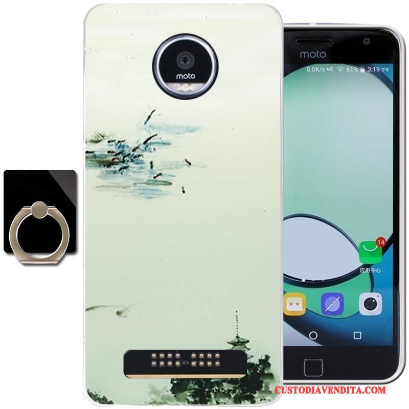 Custodia Moto Z Play Silicone Vento Verde, Cover Moto Z Play Protezione Inchiostrotelefono