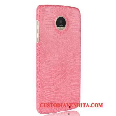 Custodia Moto Z Play Vintage Anti-caduta Coperchio Posteriore, Cover Moto Z Play Rosso Telaio